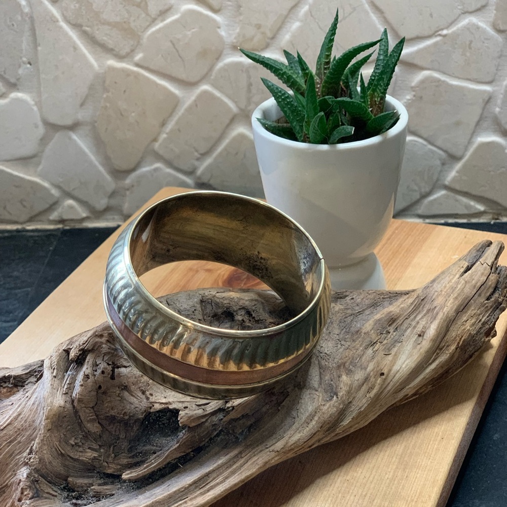 VINTAGE MIXED METAL CUFF BRACELET | Brass & Copper |
